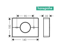 MEDIDAS DISPENSADOR BOLSAS HIGIENICAS ADDSTORIS HANSGROHE